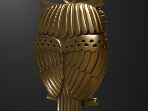 Owl pendant 3D print model Modello di stampa 3D