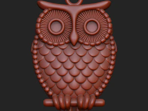 Owl pendant 3D print model 3D Print Model