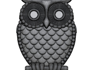 Owl pendant 3D print model Modello di stampa 3D