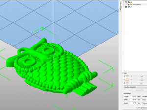 Owl pendant 3D print model Modello di stampa 3D