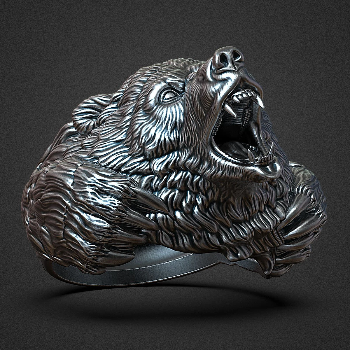 Bear ring 3D print model 3D Print Model .c4d .max .obj .3ds .fbx .stl .blend