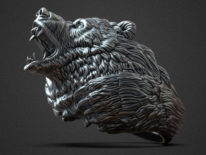 Bear ring 3D print model 3D Baskı Modeli