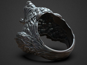 Bear ring 3D print model 3D Baskı Modeli