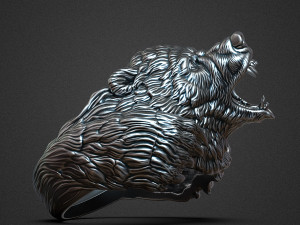 Bear ring 3D print model 3D Baskı Modeli