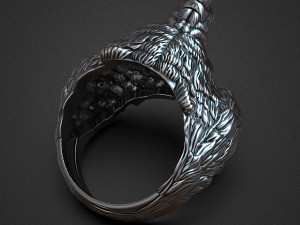 Bear ring 3D print model 3D Baskı Modeli