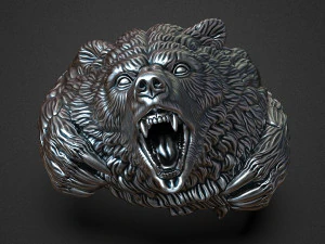 Bear ring 3D print model 3D Print Model