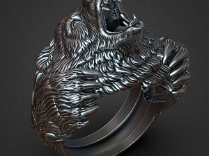 Bear ring 3D print model 3D Print Model