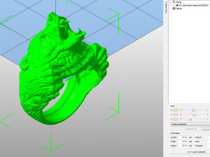 Bear ring 3D print model 3D Baskı Modeli