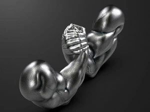 Армрестлинг: две металлические руки держат каждую 3D-модель. 3D Принт Модель