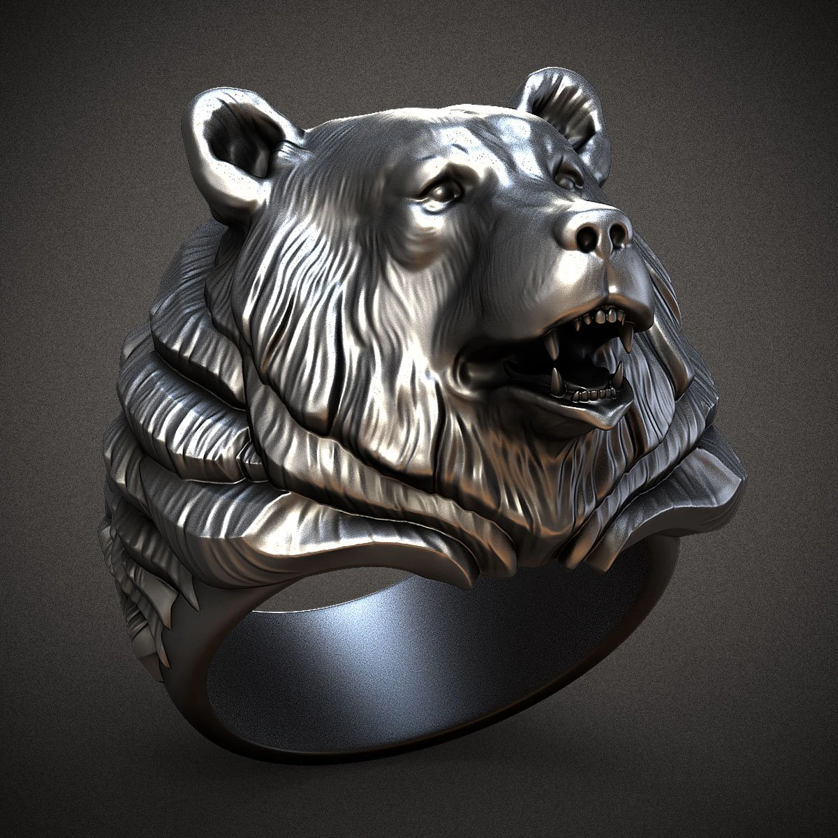 Bear ring 3D print model 3D Print Model .c4d .max .obj .3ds .fbx .stl .blend 