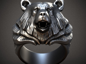 Bear ring 3D print model 3D Baskı Modeli