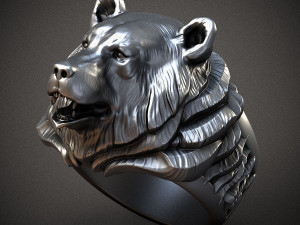 Bear ring 3D print model 3D Baskı Modeli