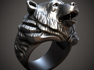 Bear ring 3D print model 3D Baskı Modeli