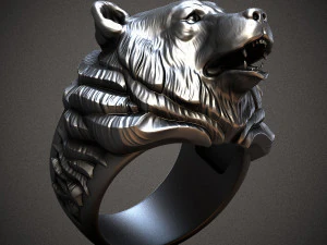 Bear ring 3D print model 3D Print Model