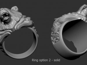 Bear ring 3D print model 3D Print Model