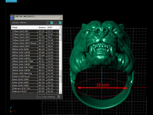 Ring with angry pitbull head 3D print model Modèles 3D en vedette