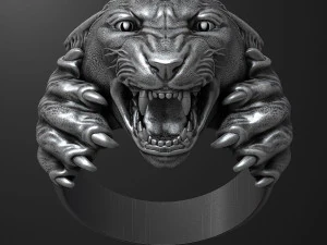 Panther ring 3D print model 3D Print Model