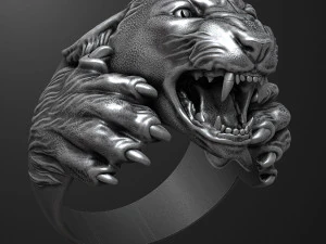 Panther ring 3D print model 3D Print Model
