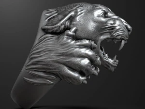 Panther ring 3D print model 3D Print Model