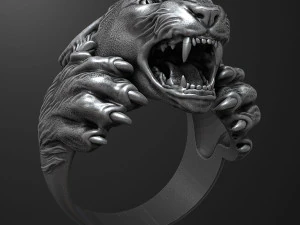 Panther ring 3D print model 3D Print Model