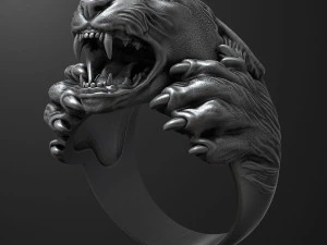 Panther ring 3D print model 3D Print Model
