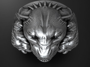 Panther ring 3D print model 3D प्रिंट मॉडल
