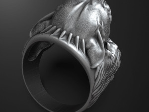 Panther ring 3D print model 3D प्रिंट मॉडल