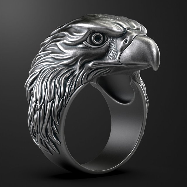 Eagle ring 3D print model 3D print model Modelo de Impressão 3D .c4d .max .obj .3ds .fbx .stl .blend 