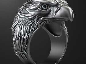 Eagle ring 3D print model 3D print model 3Dプリントモデル