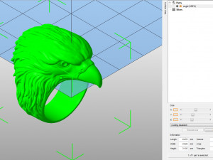 Eagle ring 3D print model 3D print model Modelo de Impressão 3D