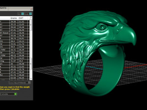 Eagle ring 3D print model 3D print model Modelo de Impressão 3D