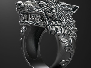 Wolf ring 3D print mode 3Dプリントモデル