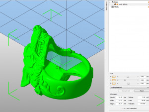 Wolf ring 3D print mode 3D Baskı Modeli