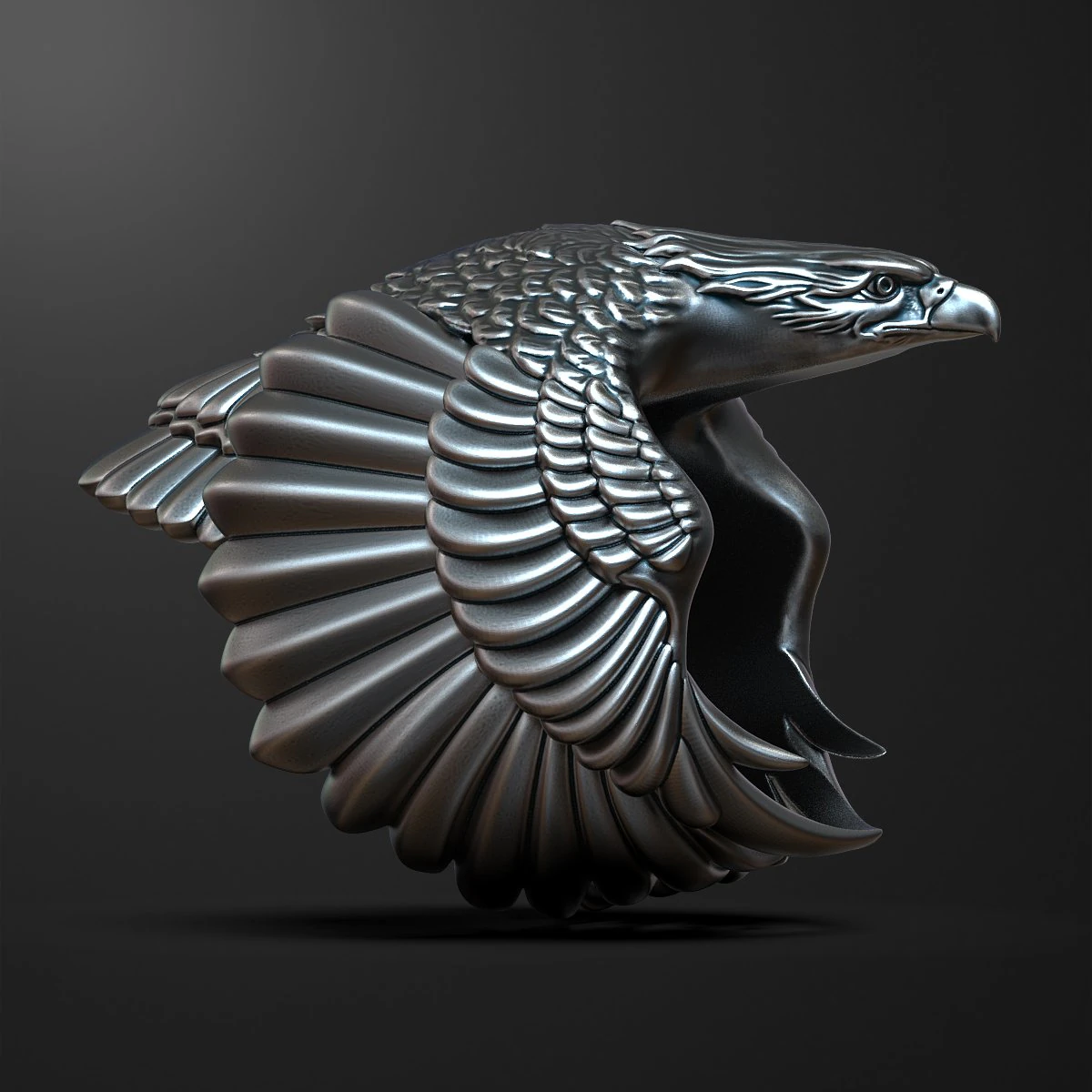 Eagle Ring 3D print model 3D Print Model .c4d .max .obj .3ds .fbx .stl .blend 