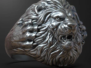 Lion ring 3D print model 3D Print Model