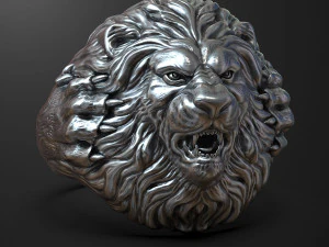Lion ring 3D print model 3D Print Model