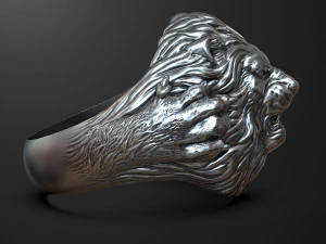 Lion ring 3D print model 3D Print Model