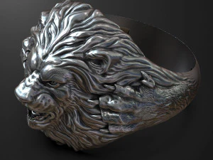 Lion ring 3D print model 3D Print Model