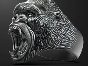 Testa ad anello di un modello di stampa 3D di gorilla Modello di stampa 3D