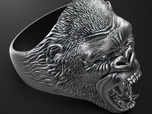 Ring head of a gorilla 3D print model 3D-Druckmodell