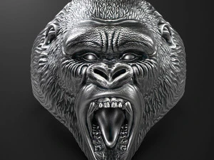 Ring head of a gorilla 3D print model 3D Print Model