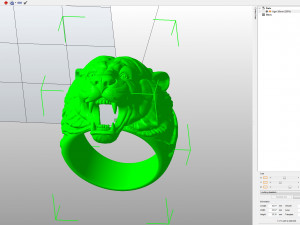 Ring head of a tiger 3D print model 3D Принт Модель