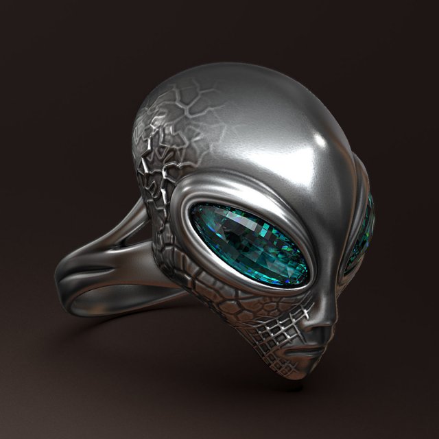 Alien ring 3D print model 3D प्रिंट मॉडल .c4d .max .obj .3ds .fbx .stl .blend 