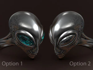 Alien ring 3D print model 3D Print Model