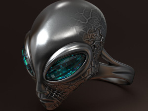Alien ring 3D print model 3D प्रिंट मॉडल