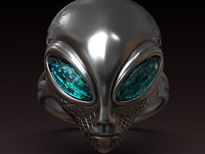 Alien ring 3D print model 3D प्रिंट मॉडल