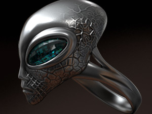 Alien ring 3D print model 3D प्रिंट मॉडल