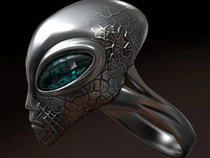 Alien ring 3D print model 3D Print Model