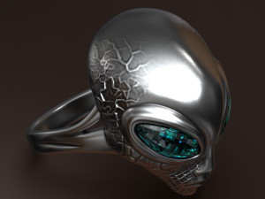 Alien ring 3D print model 3D प्रिंट मॉडल