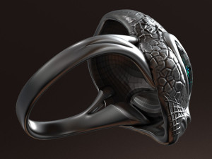 Alien ring 3D print model 3D प्रिंट मॉडल